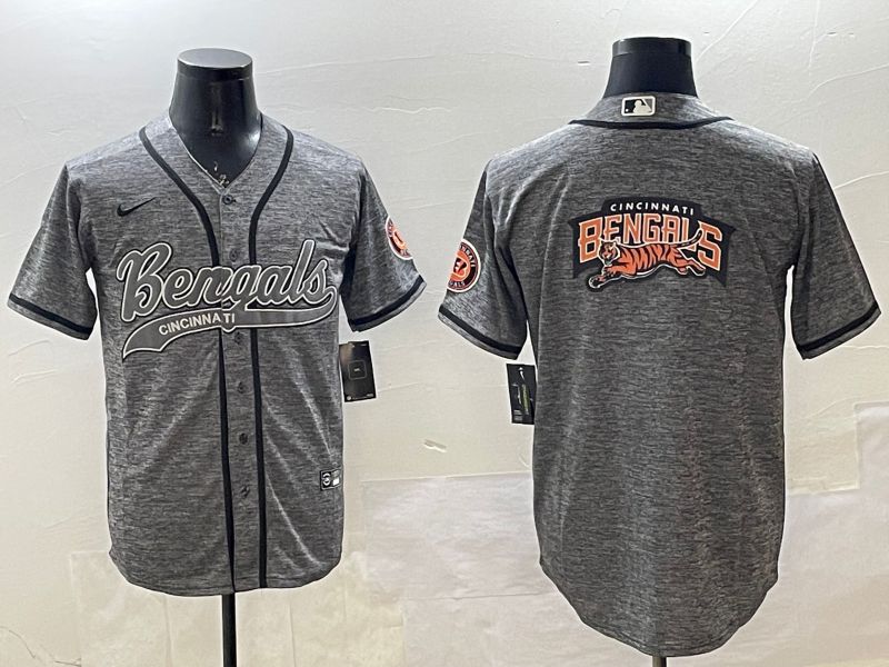 Men Cincinnati Bengals Blank Grey Joint Name 2025 Nike Limited NFL Jersey style 4->cincinnati bengals->NFL Jersey